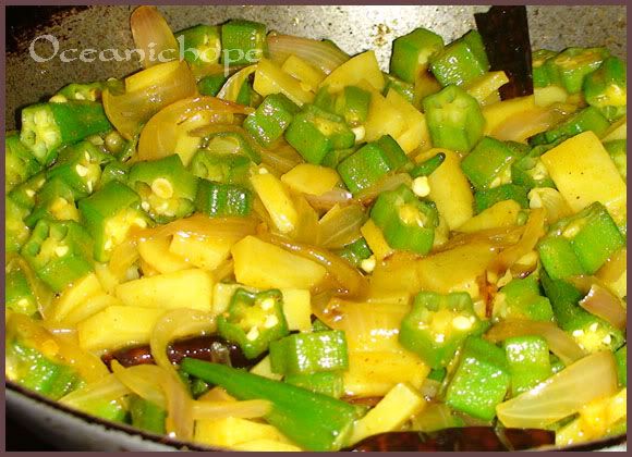 Stir Fried Potato Okra