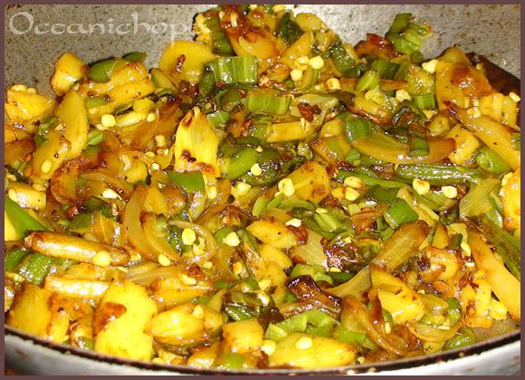 Stir Fried Potato Okra