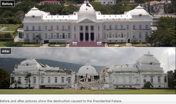 Presidential palace - before and after.