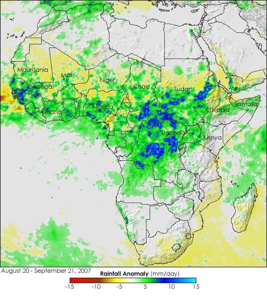Sahel Weather Anomaly Map