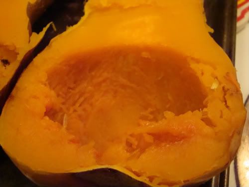 Squash with middle cleaned out
