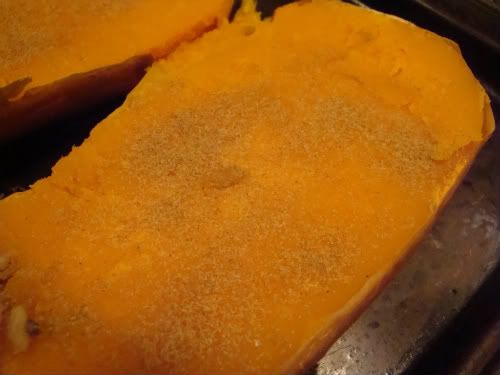Squash sprinkled with cumin