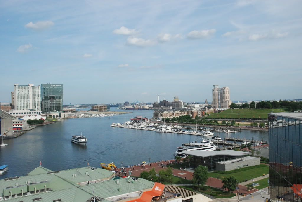 View of the Inner Harbor from the reception