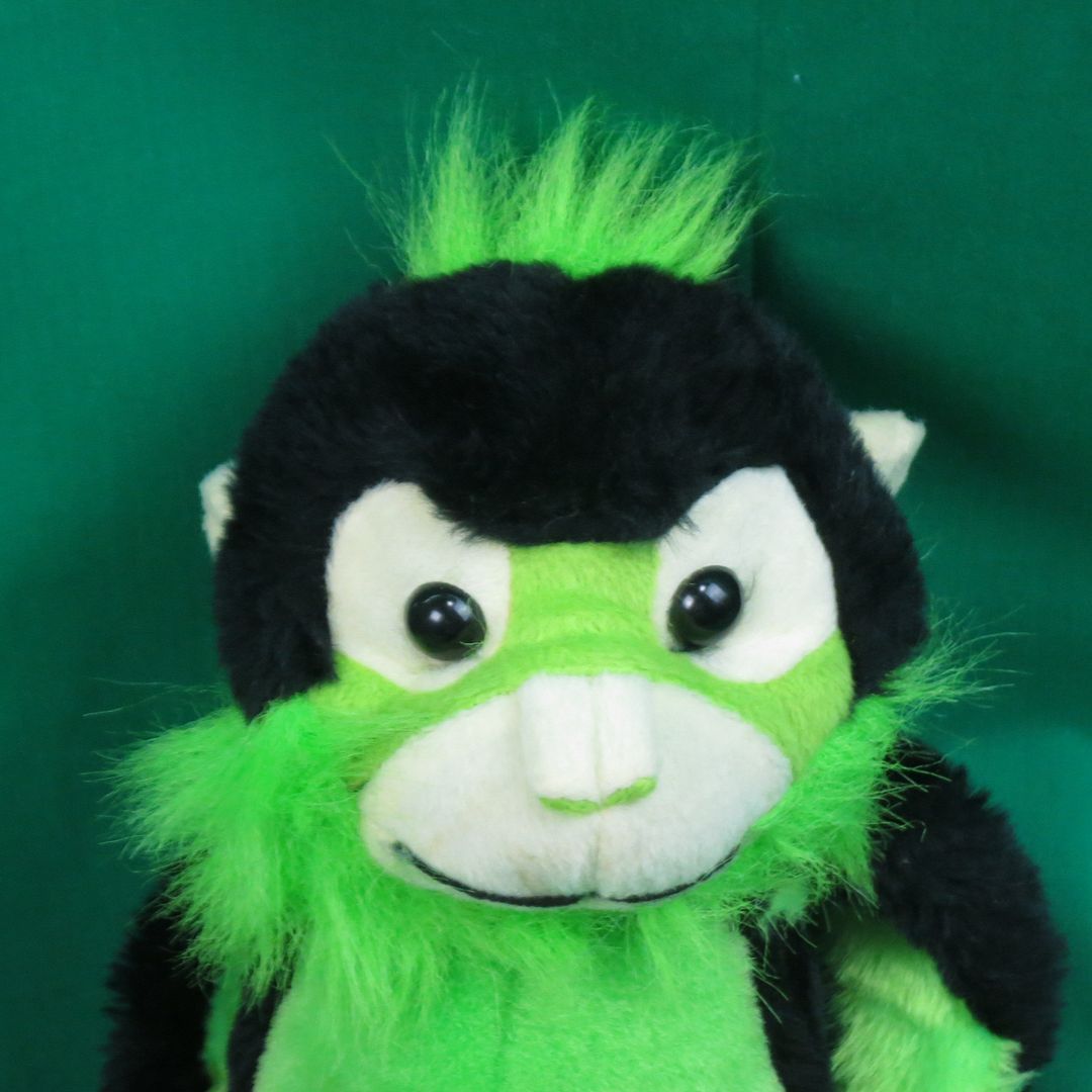 green plush monkey