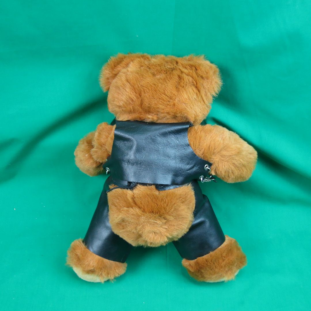 anna club plush leather tag line bear
