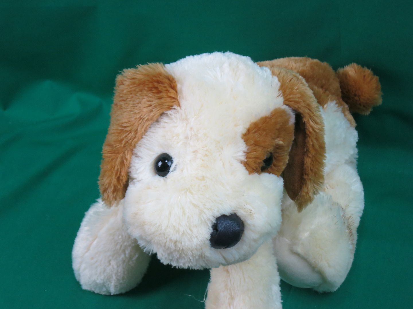 big floppy brown cream handmade aurora puppy dog black eyes