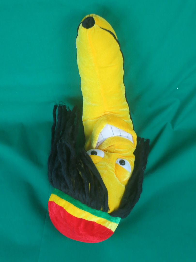 giant stuffed banana with dreadlocks