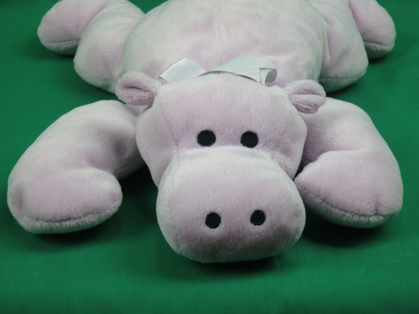 stuffed purple hippopotamus