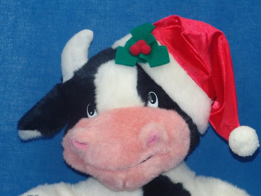 christmas cow plush