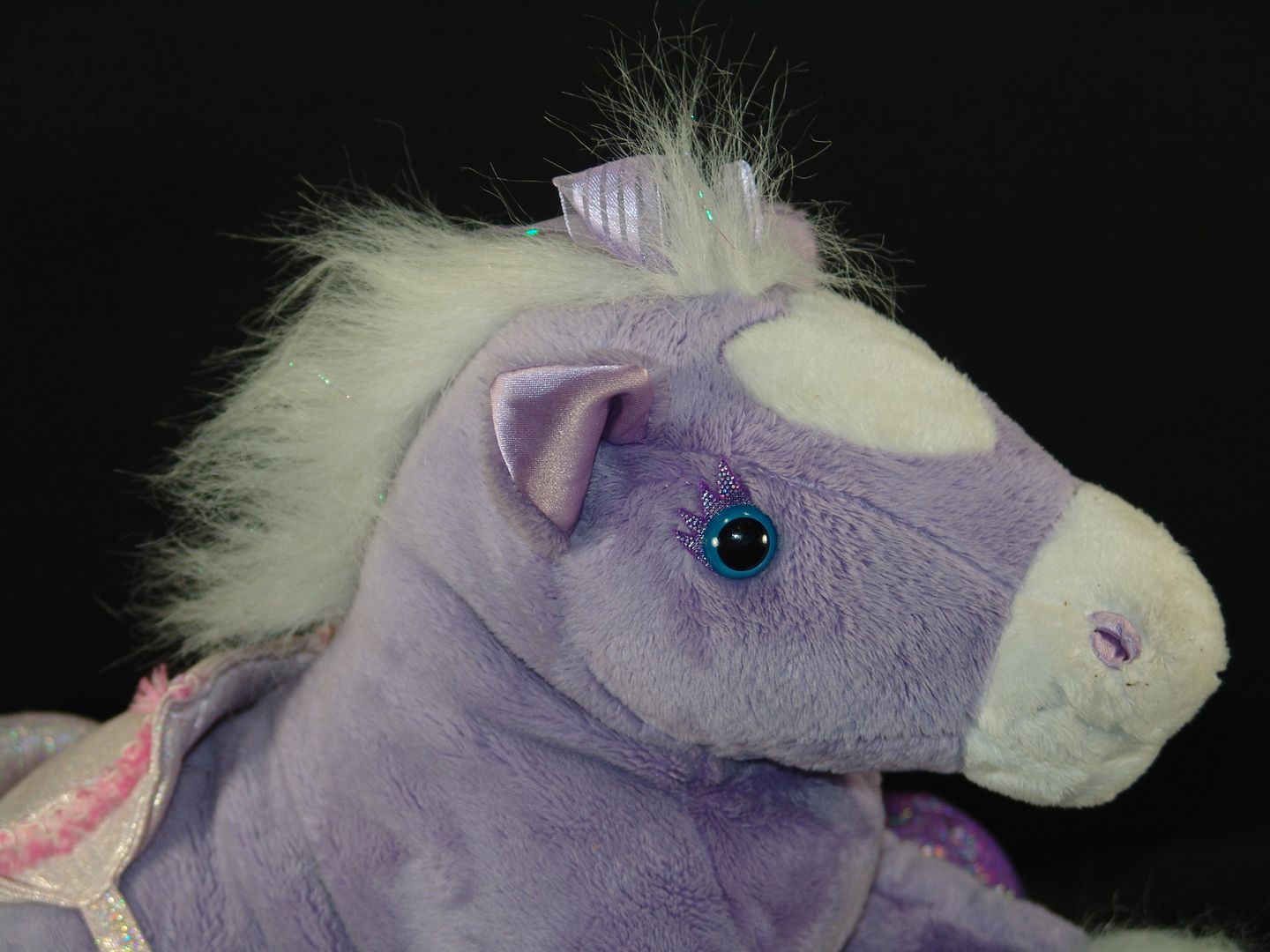 purple stuffed horse