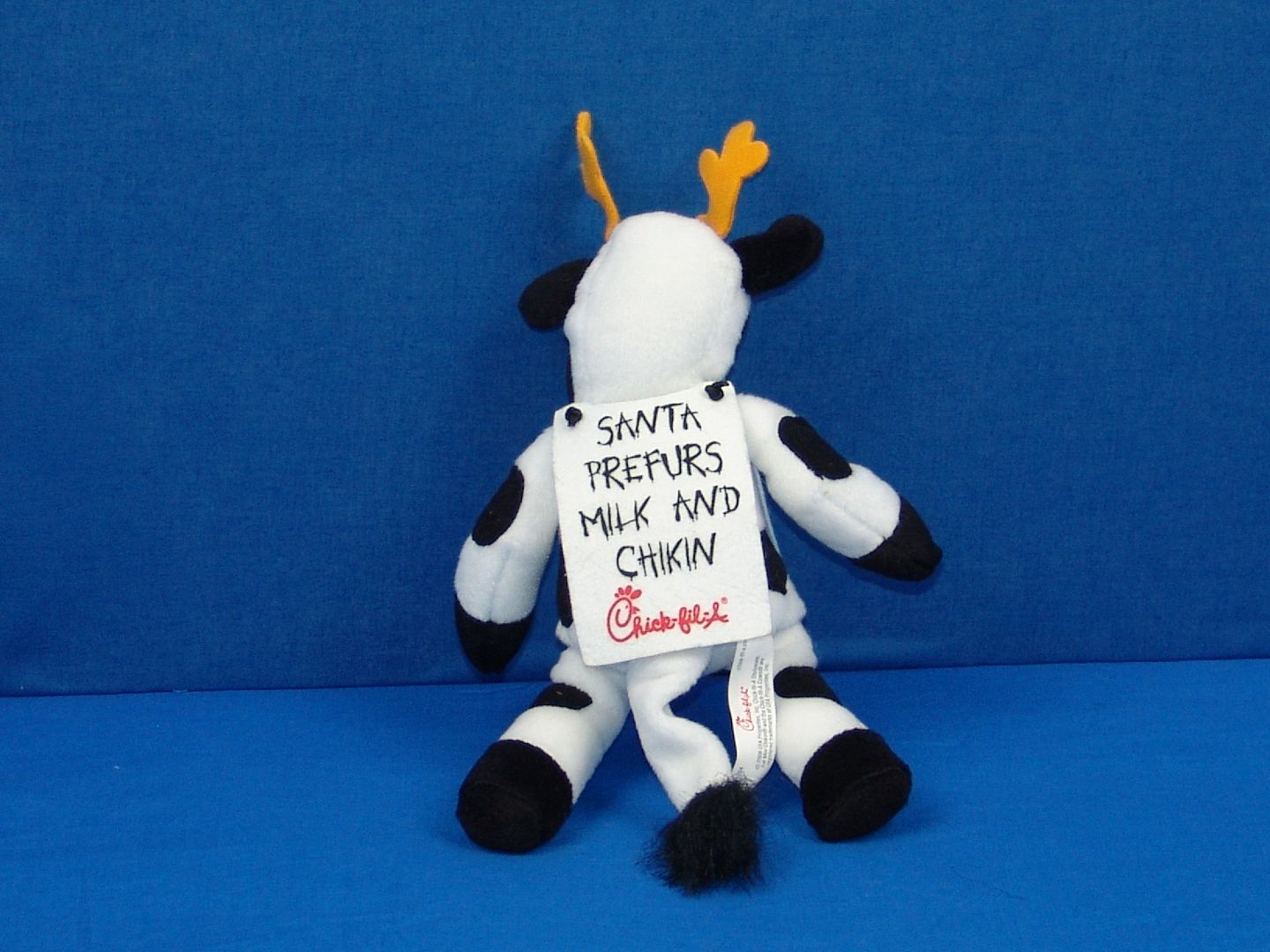 chick fil a cow plush christmas