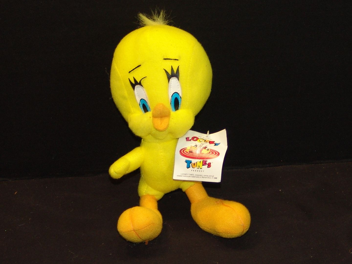 new 1996 looney tunes cartoon yellow tweety bird plush stuffed