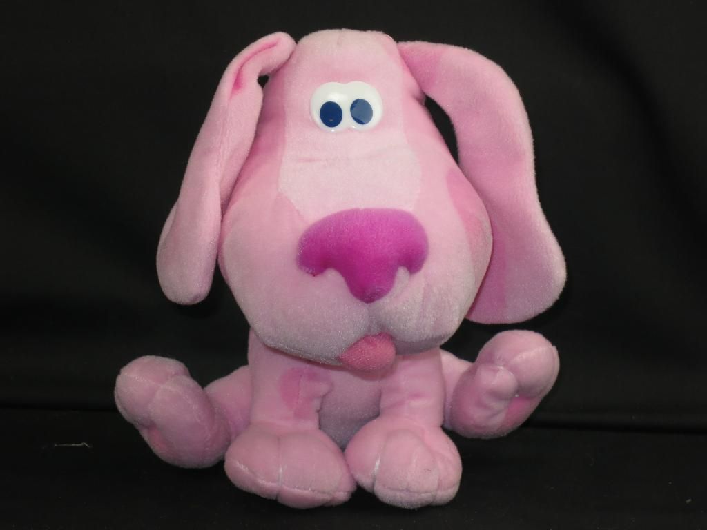 giant pink stuffed dog