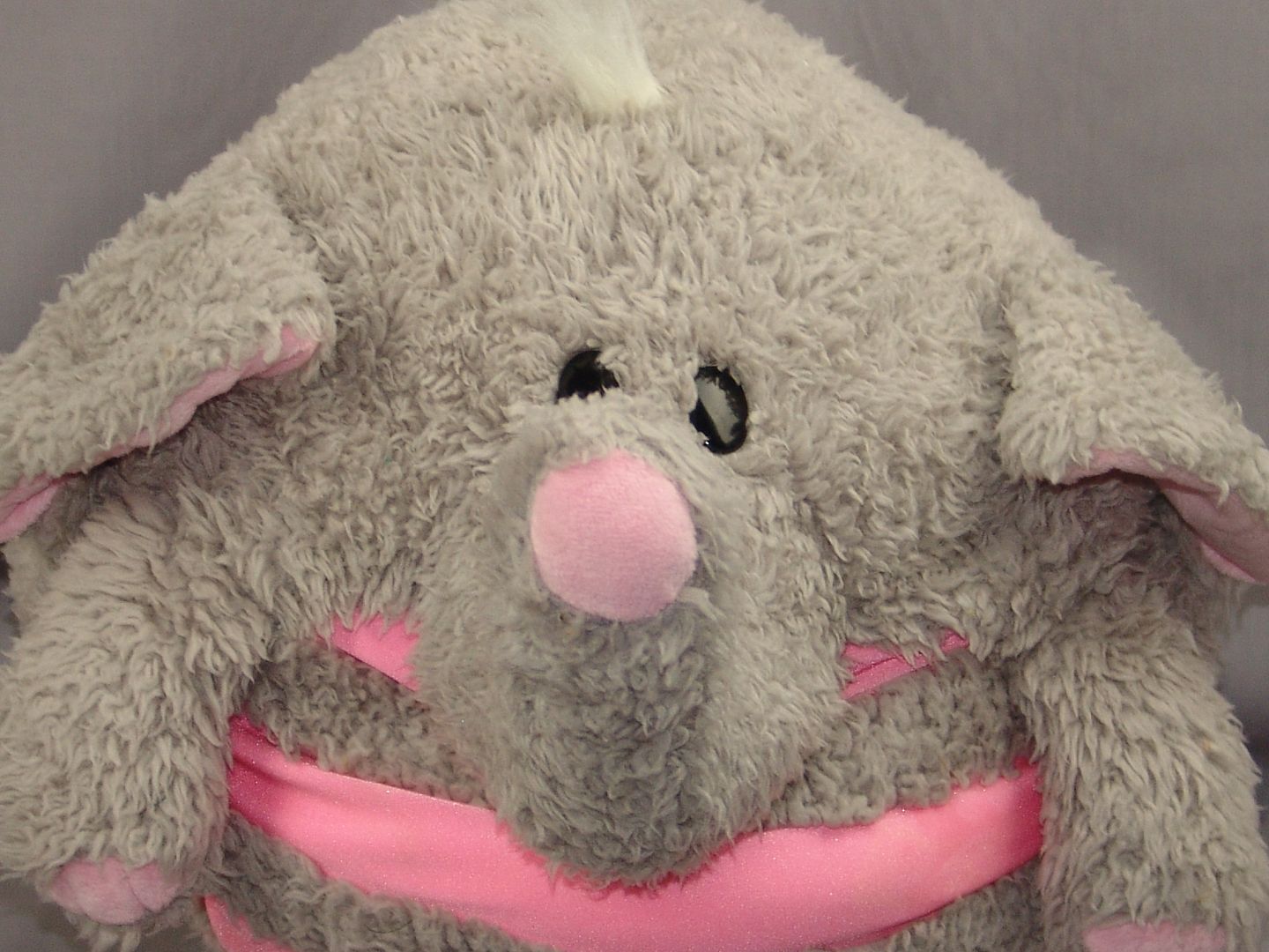 BIG FAT PINK GRAY MICROBEAD PILLOW ELEPHANT BALL PLUSH STUFFED ANIMAL MUSHABELLY eBay