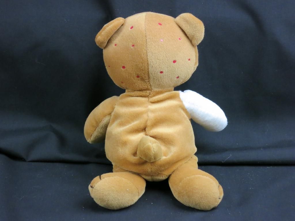 stuffed animal with broken arm