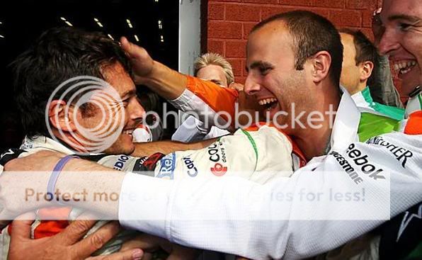 Alegría de Fisichella y su equipo, Force India