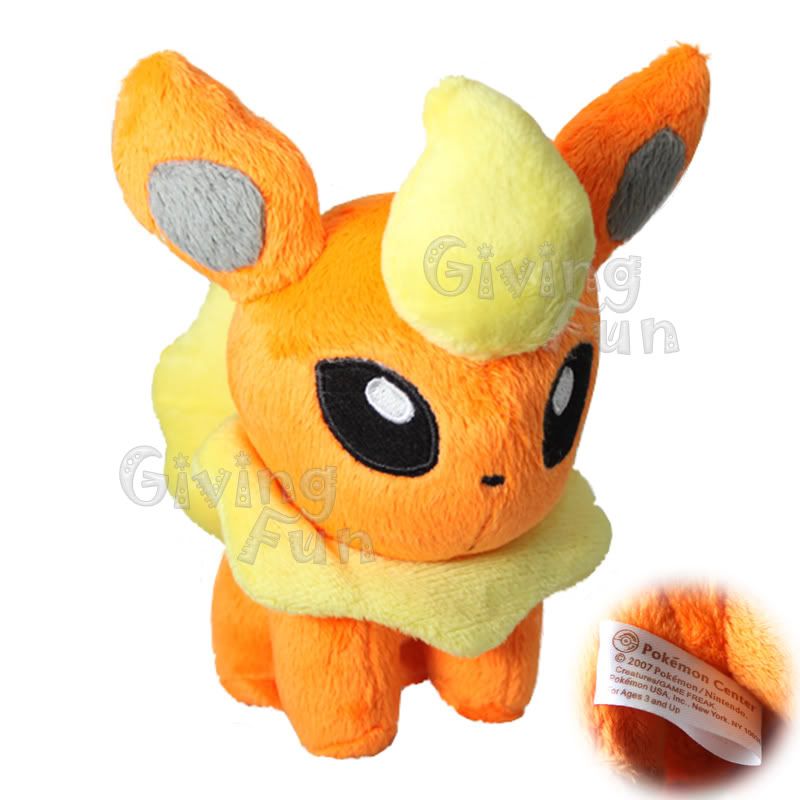 Pokemon Center Pikachu #136 FLAREON Pokedoll Plush Doll  