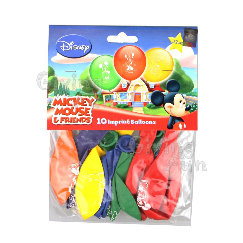Authentic Disney Mickey Mouse Colour Birthday Party Supplies 10x Balloon