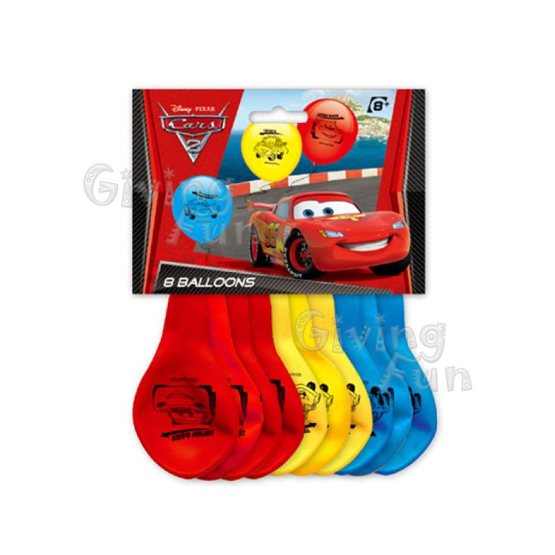 Authentic Disney Pixar Cars Lightning McQueen Birthday Party Supplies 8x Balloon