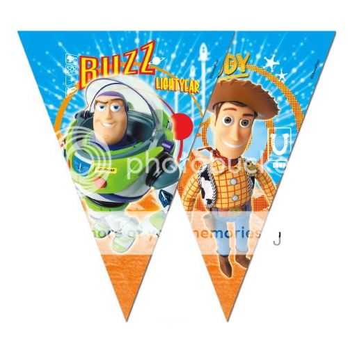 AUTHENTIC Toy Story Woody Buzz Lightyear Birthday Party Bunting Flag ...