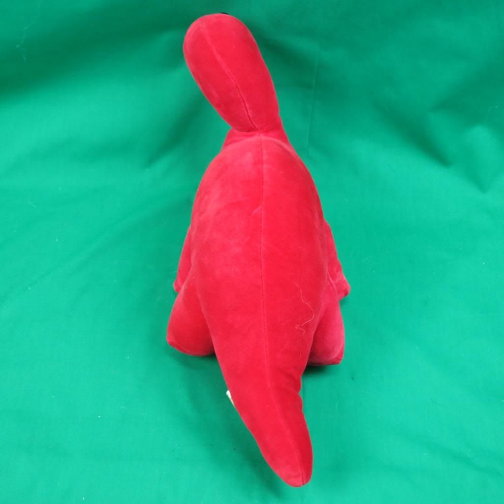 VINTAGE 1984 MANHATTAN TOY DINOSAUR RED BRONTOSAURUS PLUSH STUFFED ...