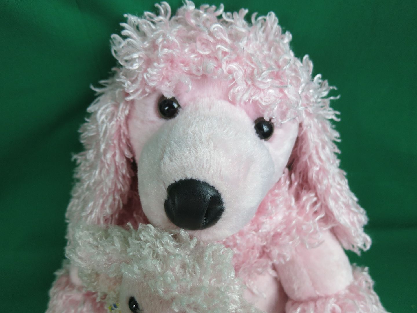 pink french poodle stuffed animal