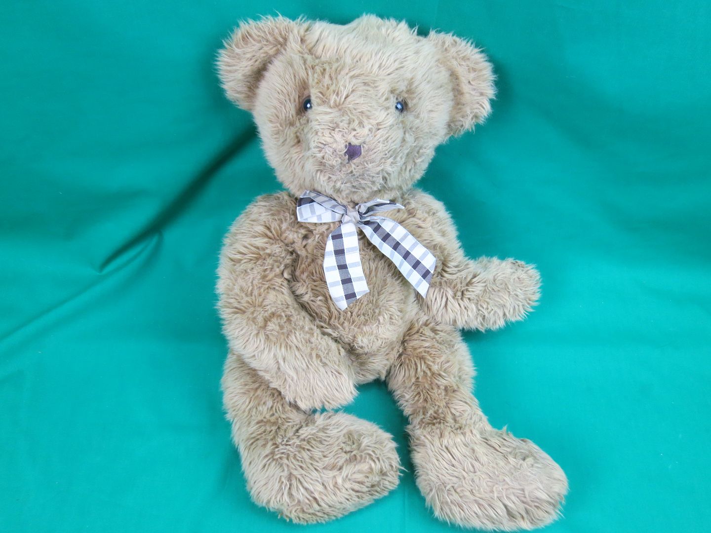 rare big russ berrie golden brown shaggy teddy bear wadsworth