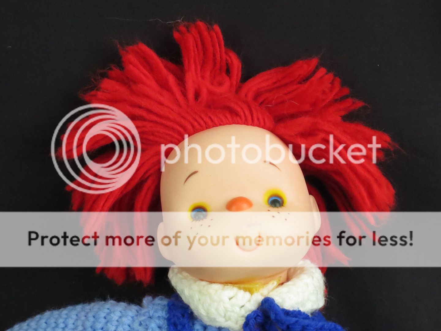 red yarn hair doll