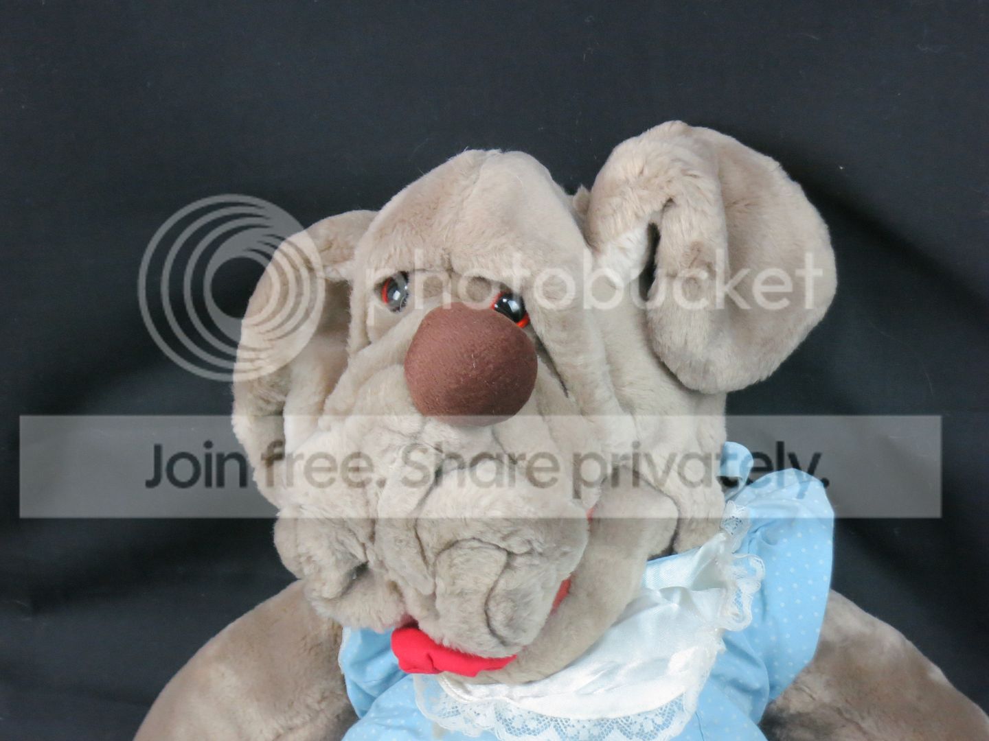 vintage wrinkles dog puppet