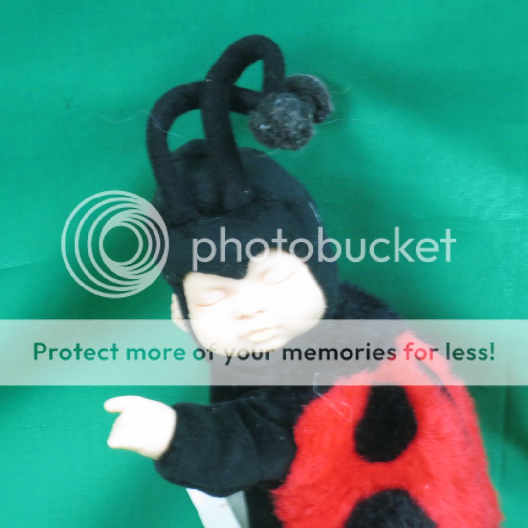 Anne Geddes Photography Sleeping Baby Doll Ladybug Costume Plush Stuffed Animal