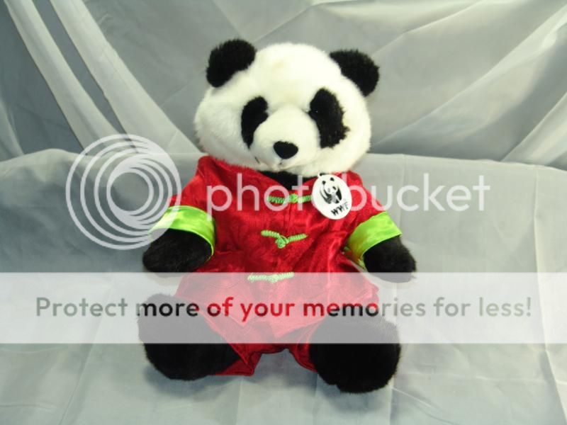 Build a Bear WWF Panda Bear Red Republic of Tea Plush  