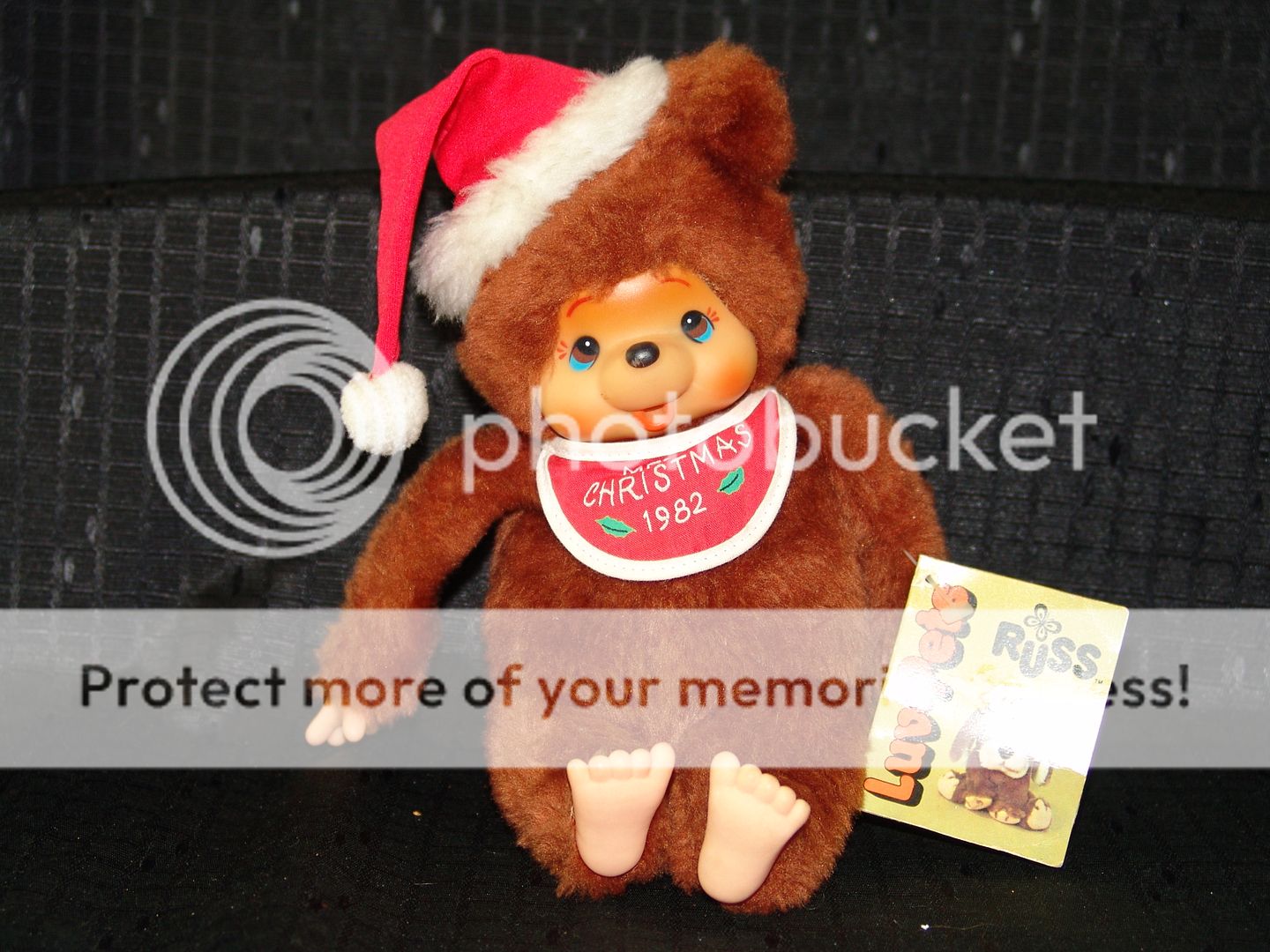 Rare TUBBY Christmas Santa Monchichi Monkey Boy Plush  