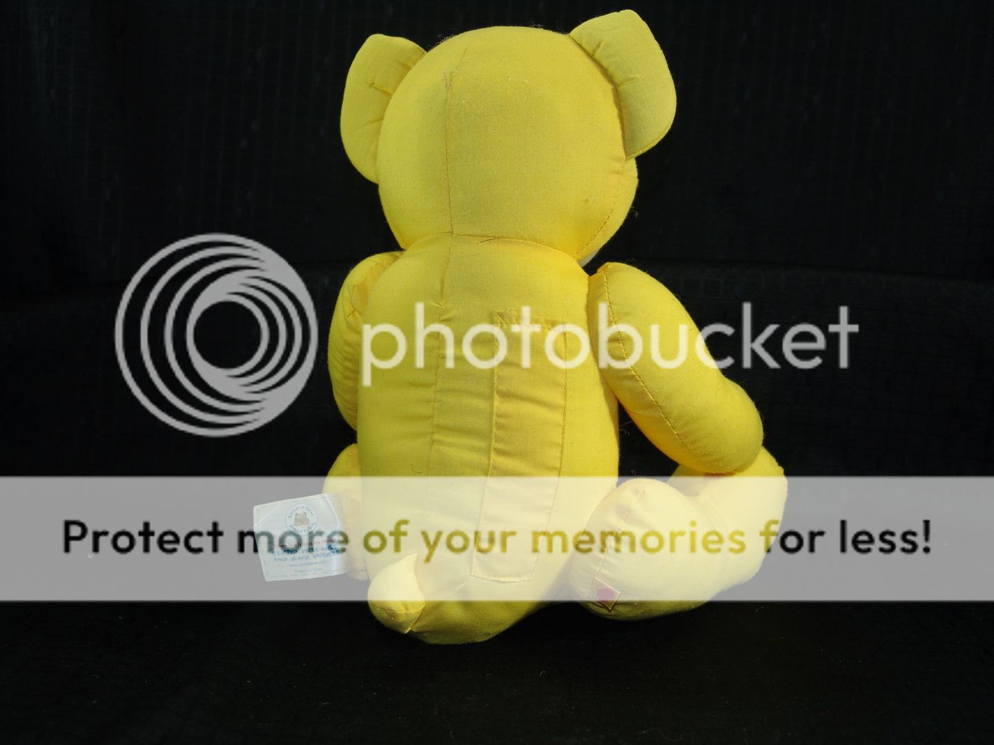 AUTOGRAPH WRITE ON PLUSH YELLOW BUILD A BEAR BABW TOY  