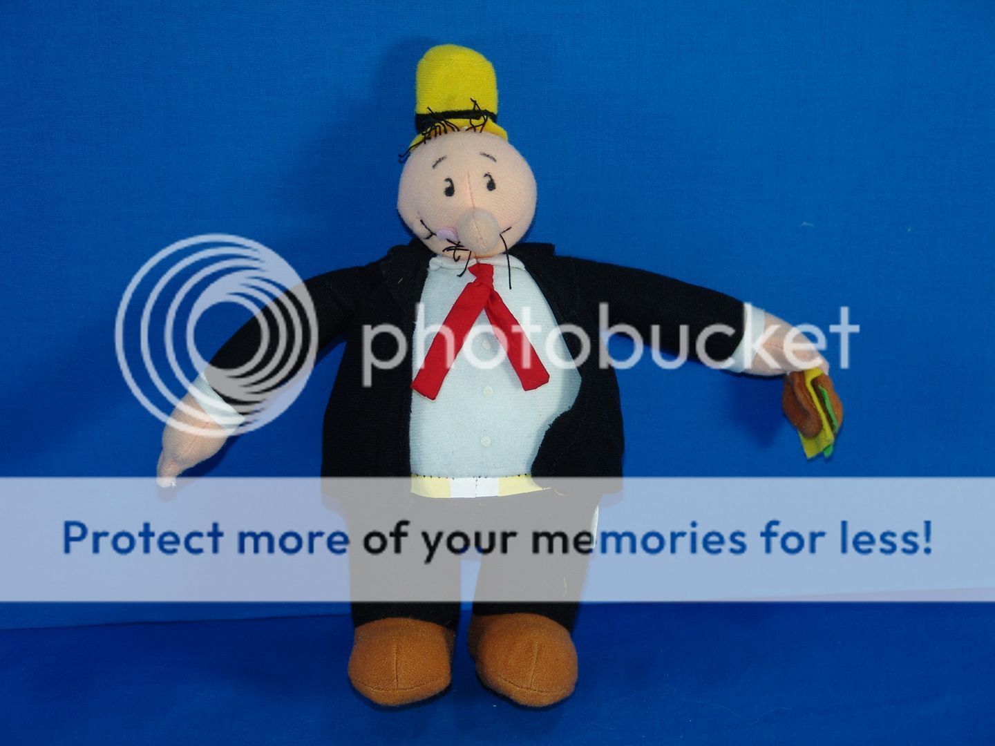 Plush Popeye Mr Wimpy Hamburger Character Toy Doll  