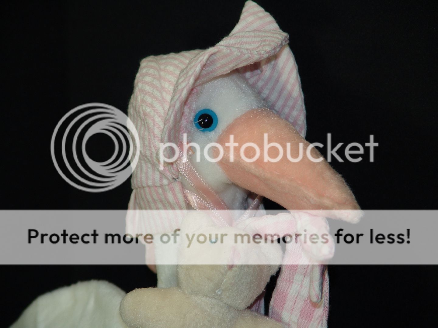   BABY GIRL DELIVERY PINK STORK BIRTH BUNDLES RUSS PLUSH STUFFED ANIMAL