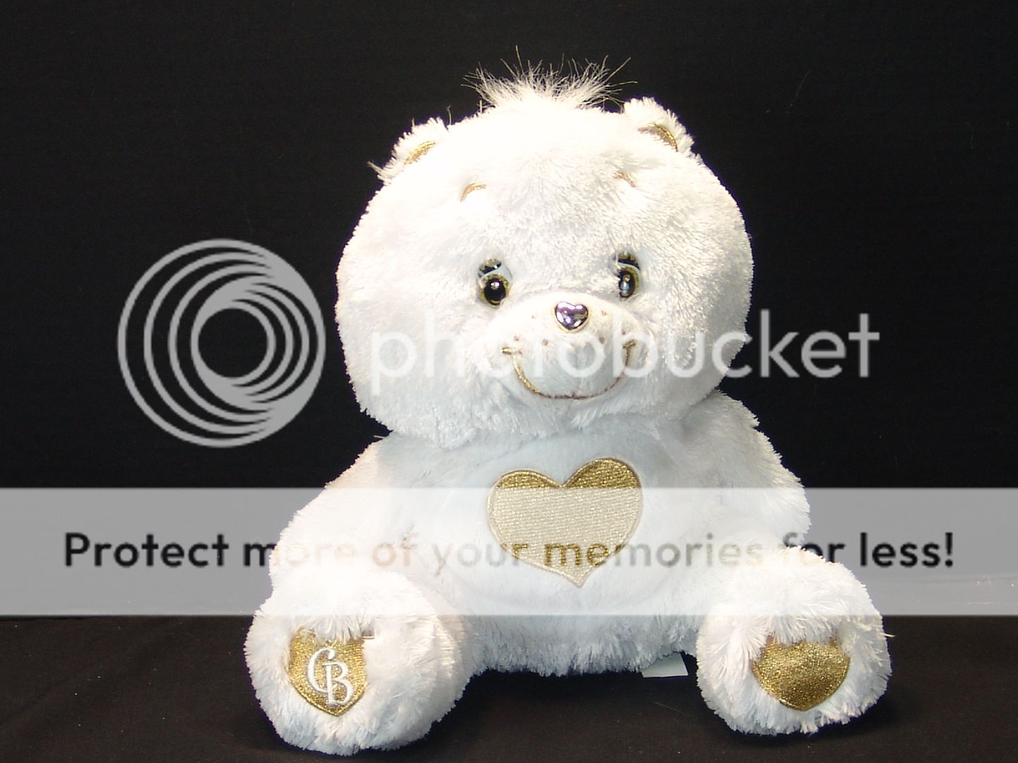 WHITE TENDER HEART OF GOLD CARE BEAR COLLECTORS EDITION PLUSH  