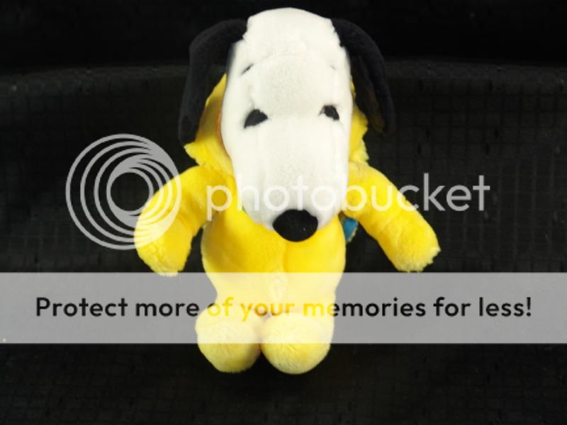 Plush United Syndicate Snoopy Yellow Easter Bunny Toy  