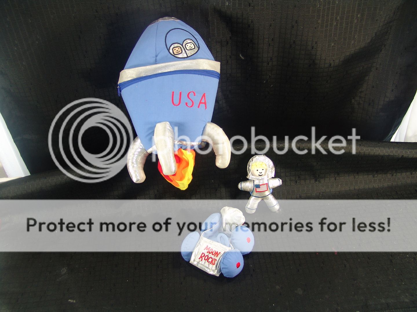 Pottery Barn Kids USA Astronaut Plush Rocket Moon Ship  