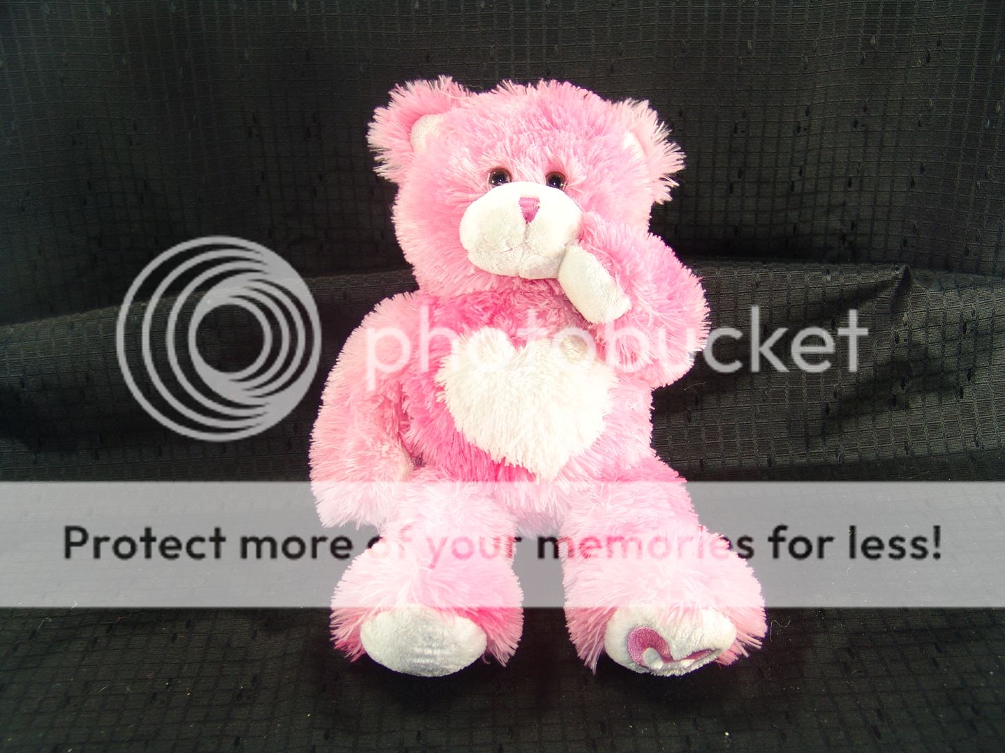 Plush Pink Heart Valentine Build a Bear I love U kisses  