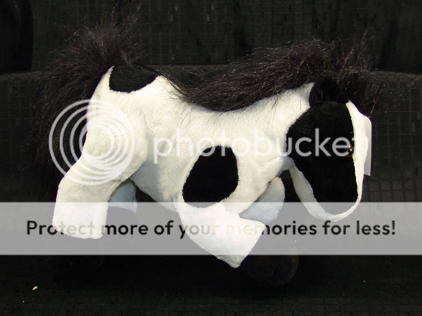 NEW Cuddle Zone Black White Pinto Plush Horse Colt Pony  
