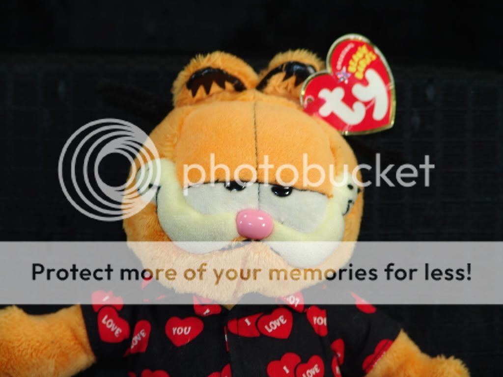 Ty Garfield Happy Valentine Day heart Pajamas Plush toy  