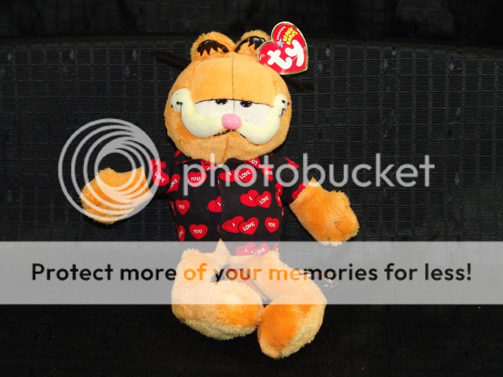 Ty Garfield Happy Valentine Day heart Pajamas Plush toy  