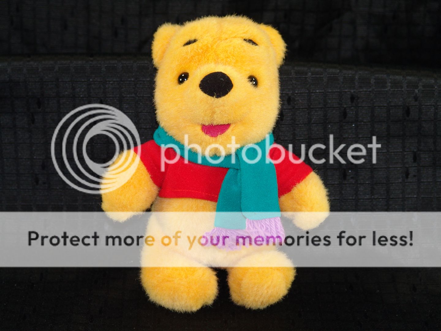 Plush Disney Winnie Pooh Bear Winter Scarf Stuffed Toy  