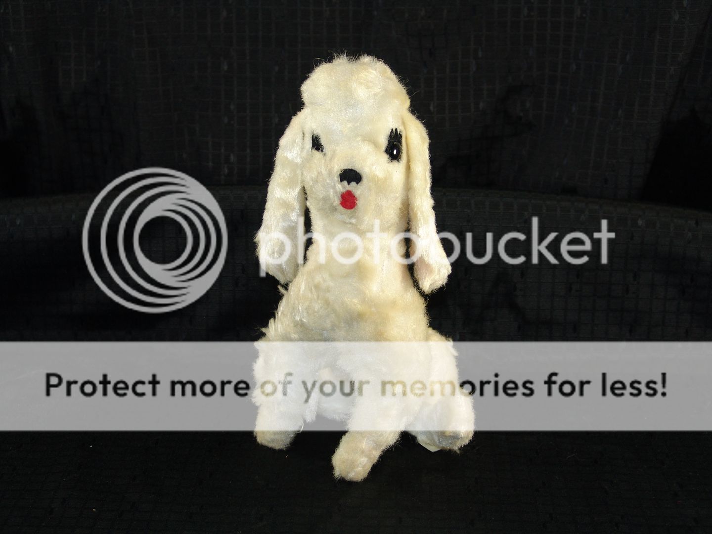 12 VINTAGE RUSHTON COMPANY WHITE POODLE DOG PLUSH TOY  